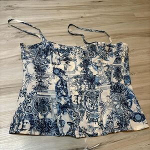 Prettylittlething Women's blue Corset